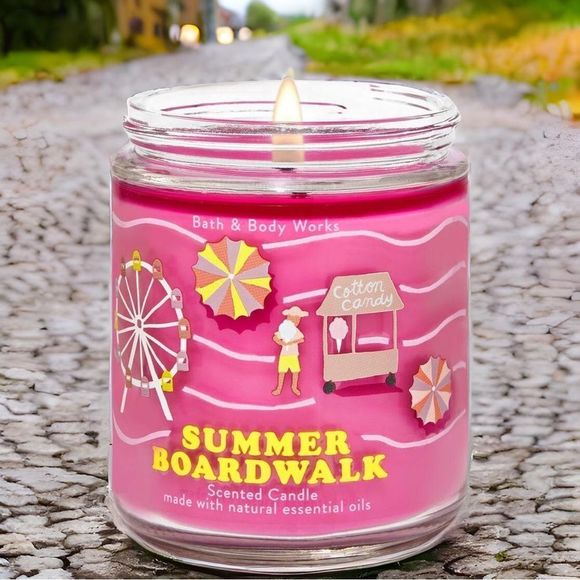 Bath & Body Works “Summer Boardwalk” Mason Jar Candle - Picture 1 of 1